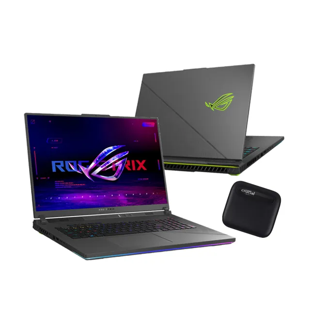 【ASUS】1TB外接SSD組★18吋i9 RTX4070電競筆電(ROG G814JIR/i9-14900HX/16G/2TB SSD/W11)