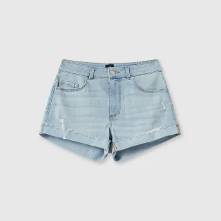 【GAP】女裝 牛仔短褲-淺藍色(465001)