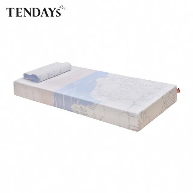 【TENDAYS】希臘風情紓壓床墊3尺標準單人(22cm厚 可兩面睡 記憶床墊)
