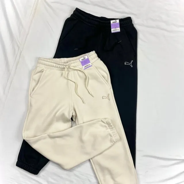 【PUMA】Puma 刺繡logo 修身 女款 刷毛 棉長褲 彪馬 長褲 棉褲(棉長褲9735DK4)