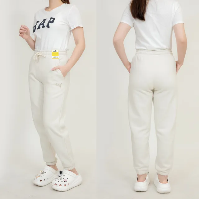【PUMA】Puma 刺繡logo 修身 女款 刷毛 棉長褲 彪馬 長褲 棉褲(棉長褲9735DK4)