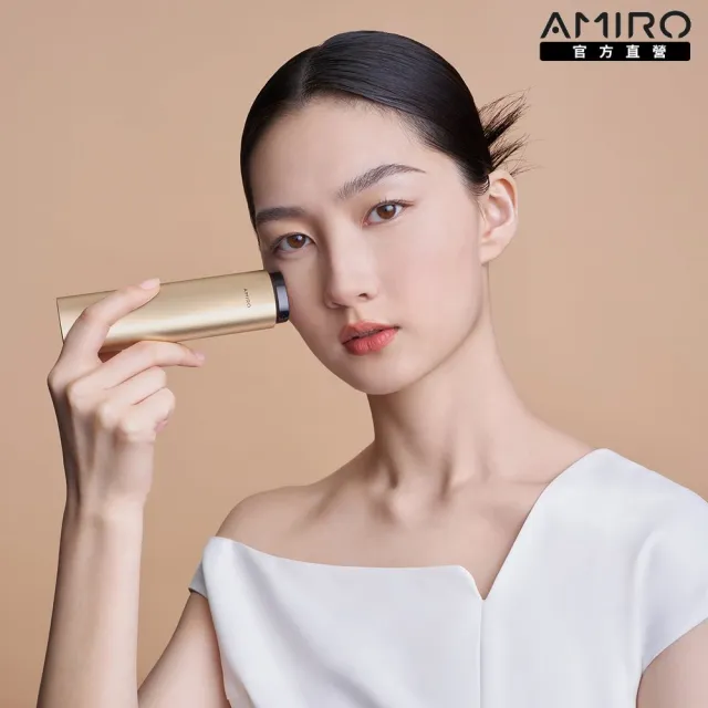 【AMIRO】時光機 拉提美容儀 R3 TURBO - 流沙金 + 保濕精華凝膠 5入(美容儀 修復細紋 眼周特護 V臉緊緻)