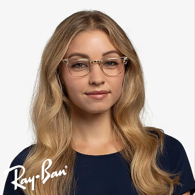 RayBan 雷朋 眉框光學眼鏡 Clubmaster系列(透明金#RB5154 5762-53mm)