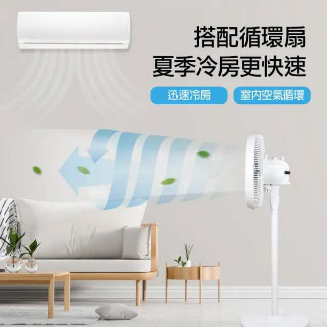 【勳風】16吋DC變頻桌立循環扇/可用USB行動電源(HFB-S0196)