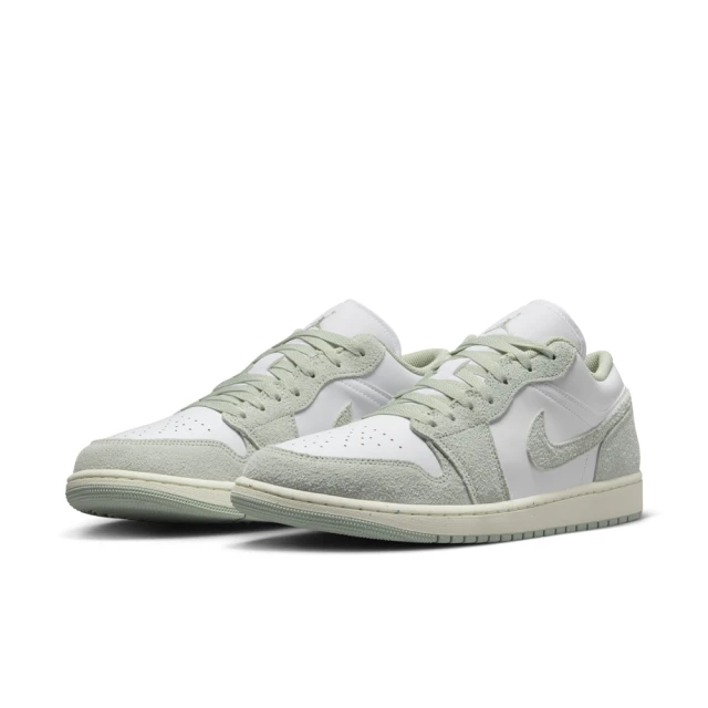 NIKE 耐吉NIKE 耐吉 運動鞋 休閒鞋 男鞋 AIR JORDAN 1 LOW SE Seafoam 淡綠 麂皮 皮革 AJ1 喬丹(FN5214131)