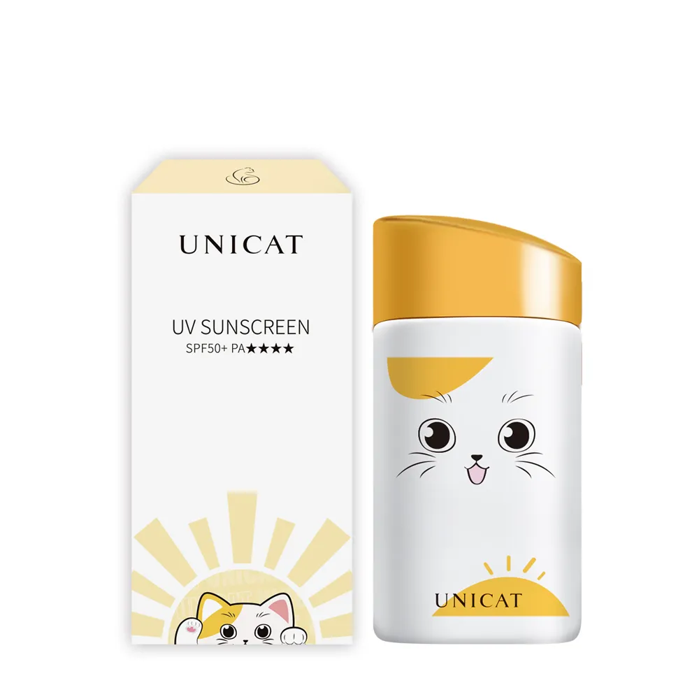 【UNICAT 變臉貓】超水感清透防曬隔離乳SPF50｜360度零死角｜隔離UV紫外線 共2入(加強補水 全面防曬)