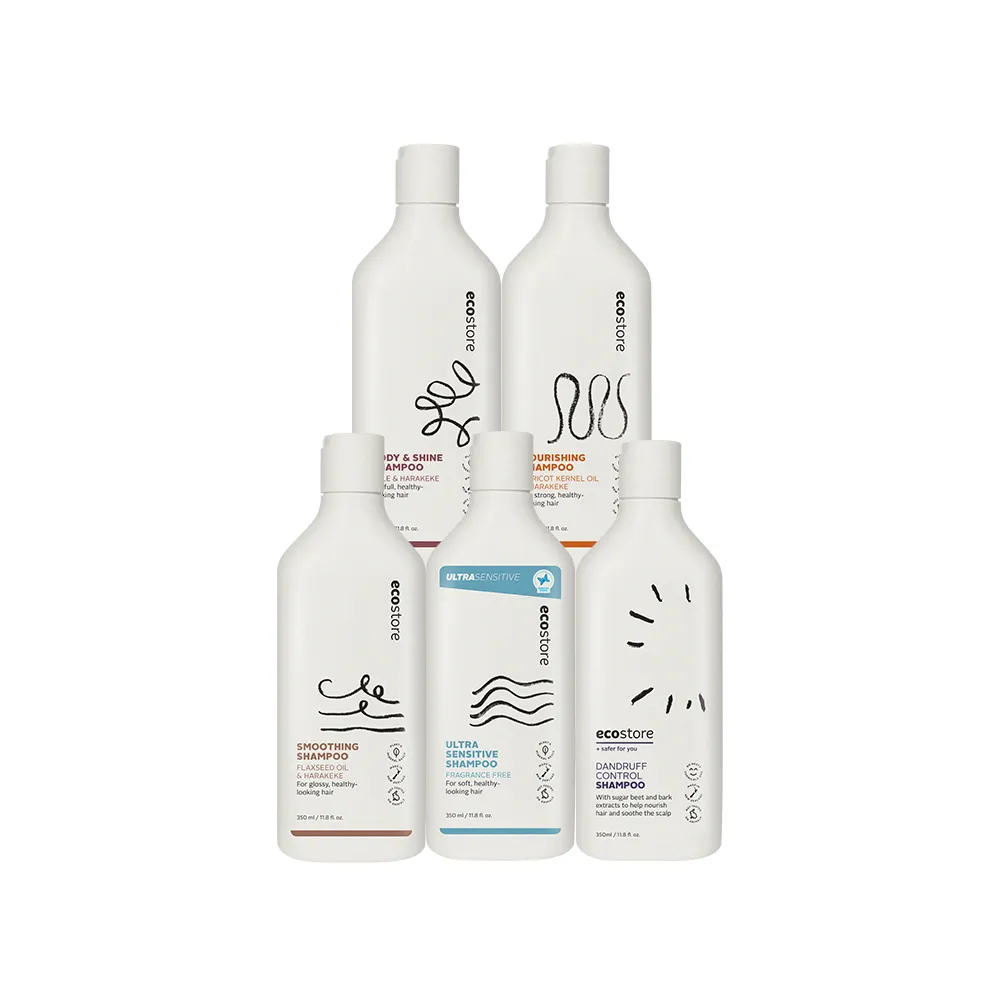 【ecostore 宜可誠】純淨洗髮精-350ML(抗敏無香/控油洗淨/潤澤保濕/豐盈滋養)