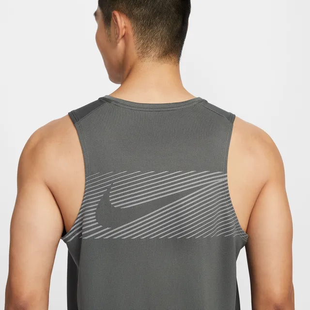 【NIKE 耐吉】背心 男款 運動背心 慢跑 AS M NK FLASH MILER TANK 灰 FN3987-068