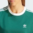 【adidas 愛迪達】洋裝 女款 運動洋裝 長版上衣 三葉草 3 S RGLN DRESS 綠 IR8085