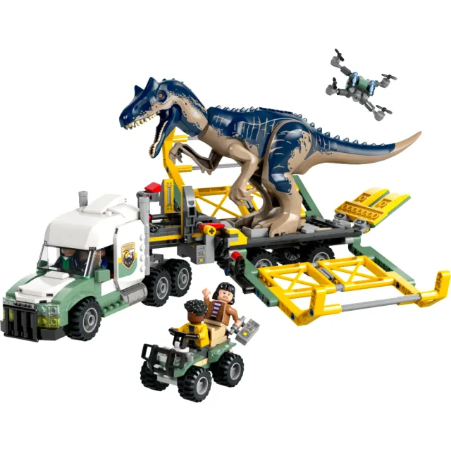 【LEGO 樂高】侏儸紀世界系列 76966 恐龍任務: 異特龍運輸卡車(DIY積木 恐龍積木 禮物)