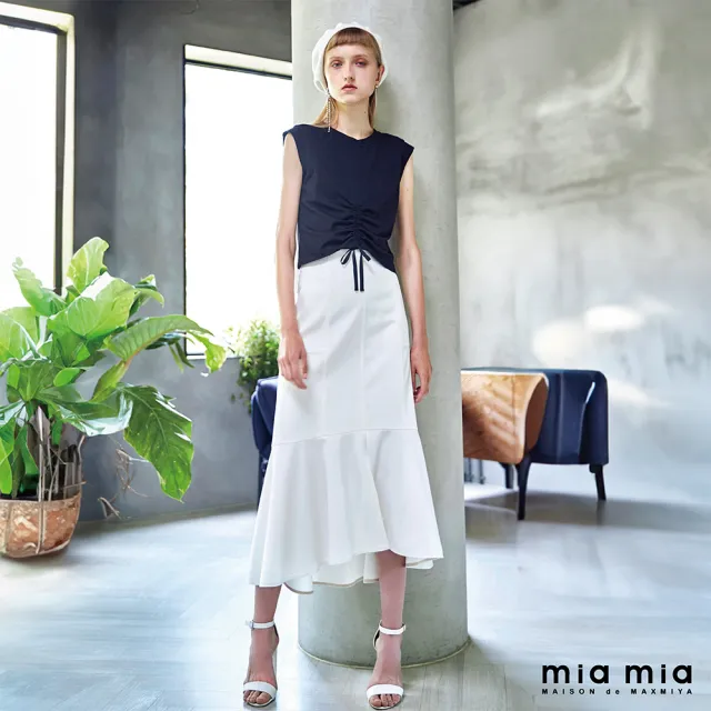 【mia mia】雙貼袋中長魚尾裙