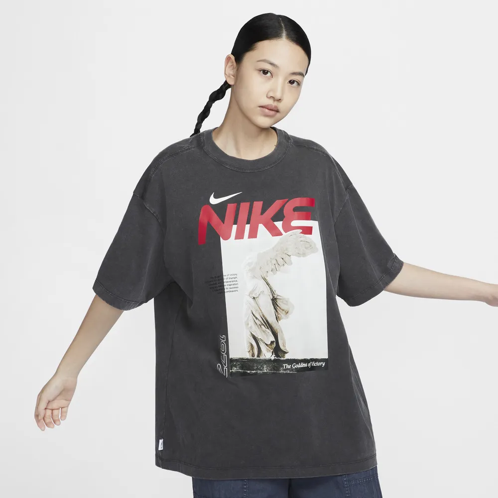 【NIKE 耐吉】AS W NSW SS TEE LBR OS GCEL 水洗黑 短袖 短T 女 寬版(HF6292-060  ∞)