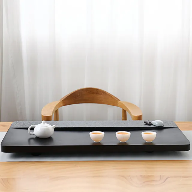 網藝】烏金石茶盤平分秋色60x30x3cm(茶具/茶盤/泡茶盤/茶盤托盤
