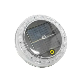 【SW】爆閃燈 防撞燈 太陽能警示燈(圓形-強磁固定款2入 觸控式 防撞燈 貨車警示燈 閃爍燈 故障燈 LED燈)
