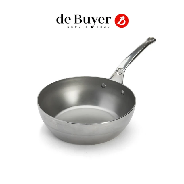 de Buyer 畢耶 原礦蜂蠟鐵鍋 職人防滑握柄深炒鍋24cm(適用烤箱)