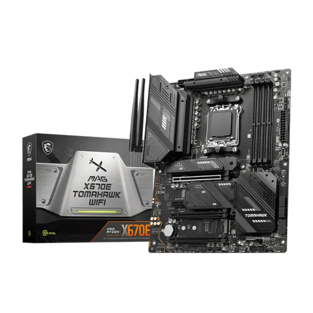 【MSI 微星】M+U組合★MAG X670E TOMAHAWK WIFI主機板+AMD R9-7900 CPU(C+M)