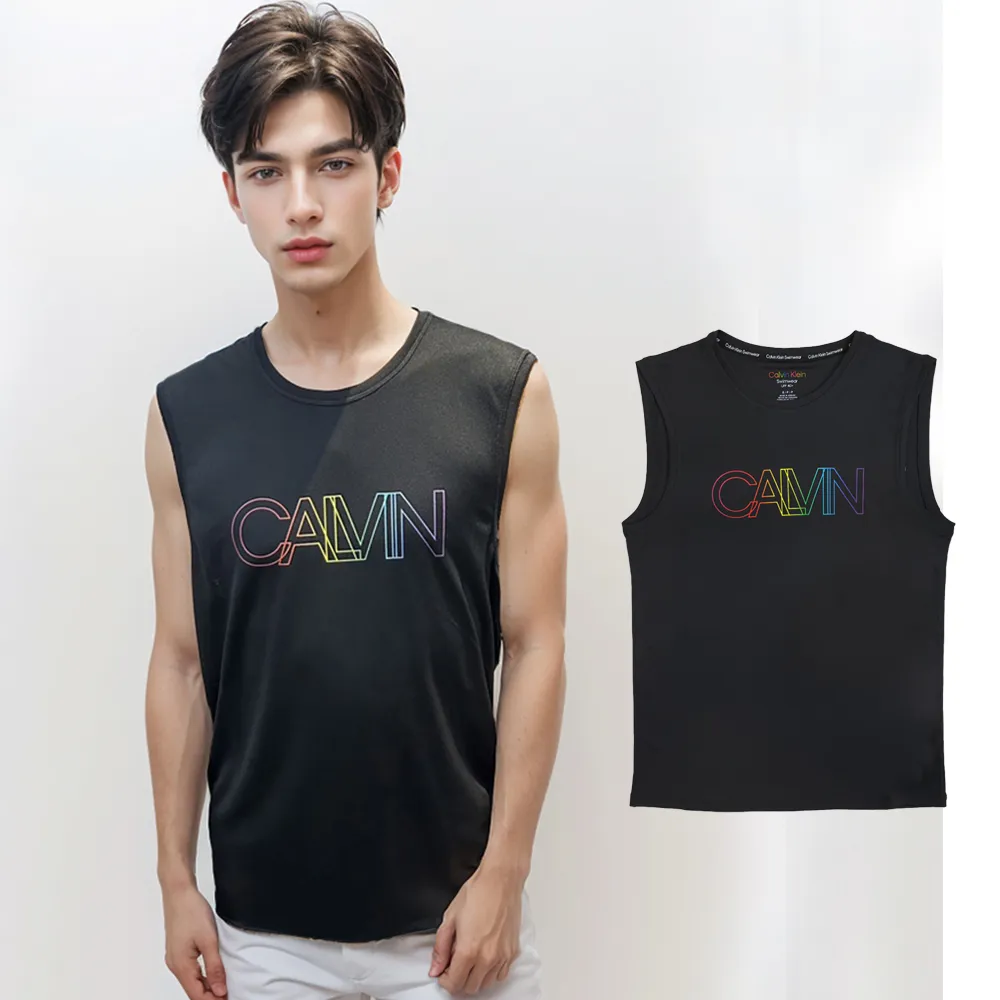 【Calvin Klein 凱文克萊】CK 多款 小LOGO 彩字 背心(平輸品)