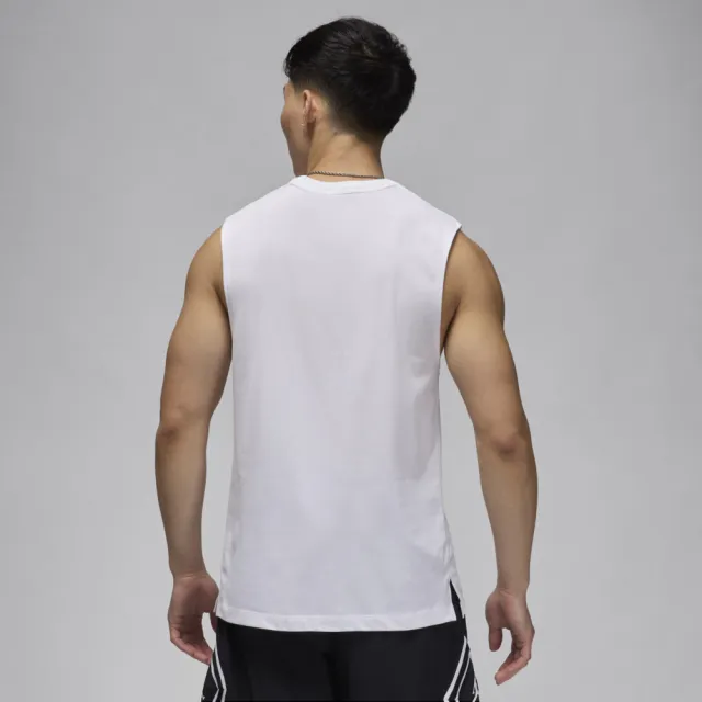 【NIKE 耐吉】AS M J DF SPRT SLVLS TOP 無袖 白色 短T 喬丹 籃球 運動 健身 男(FN5857-100 ∞)