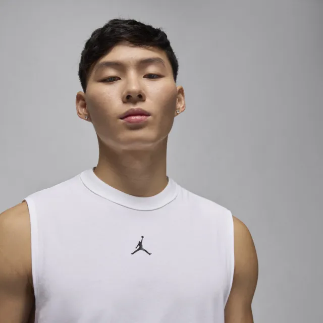 【NIKE 耐吉】AS M J DF SPRT SLVLS TOP 無袖 白色 短T 喬丹 籃球 運動 健身 男(FN5857-100 ∞)