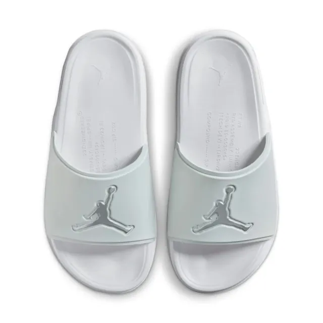 【NIKE 耐吉】JORDAN JUMPMAN SLIDE 拖鞋 男 運動 AJ 喬丹 白(FQ1598-002 ∞)