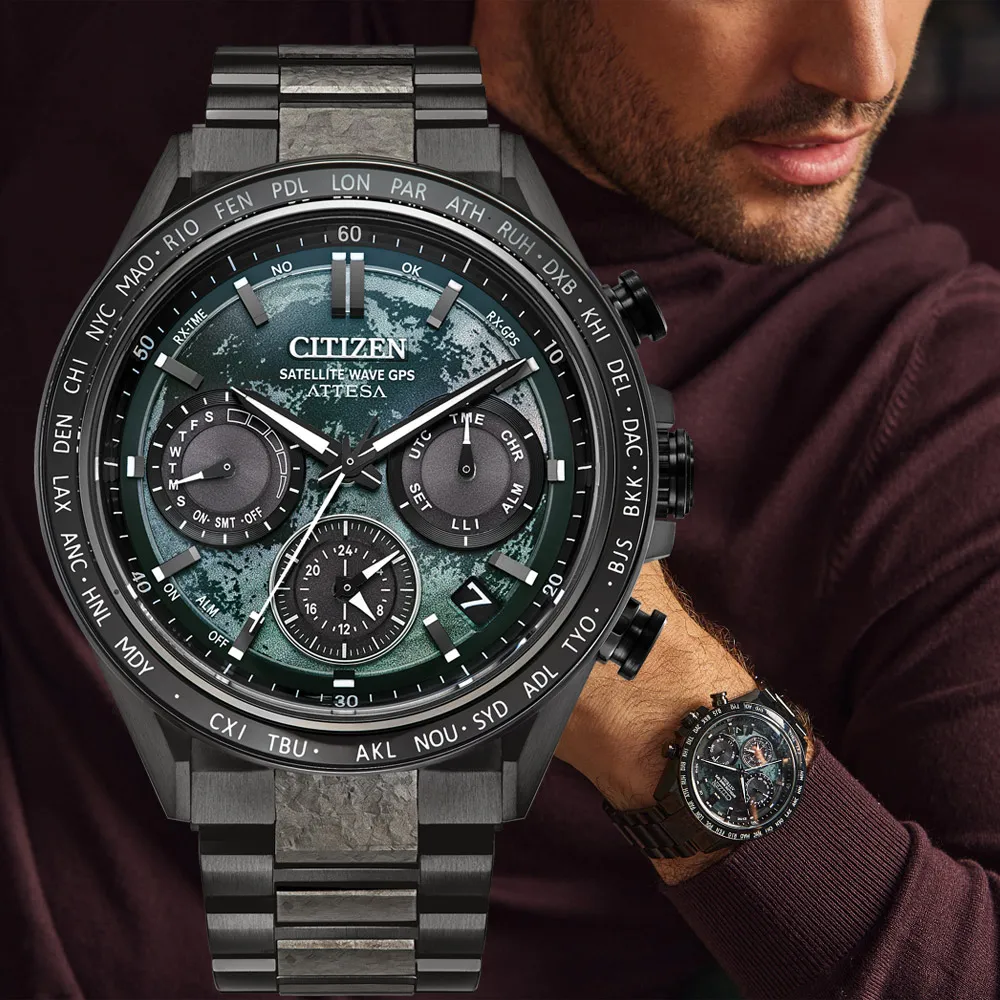 【CITIZEN 星辰】限量HAKUTO-R限定款 GPS衛星對時光動能手錶-44.6mm(CC4065-61Y)