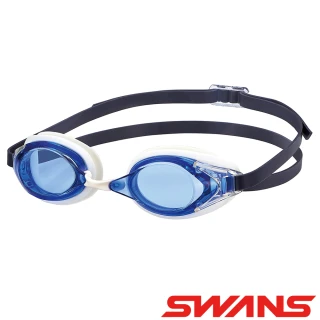 【ATUNAS 歐都納】日本SWANS防霧泳鏡(SR-2N藍/抗UV/舒適矽膠/游泳/水上活動)