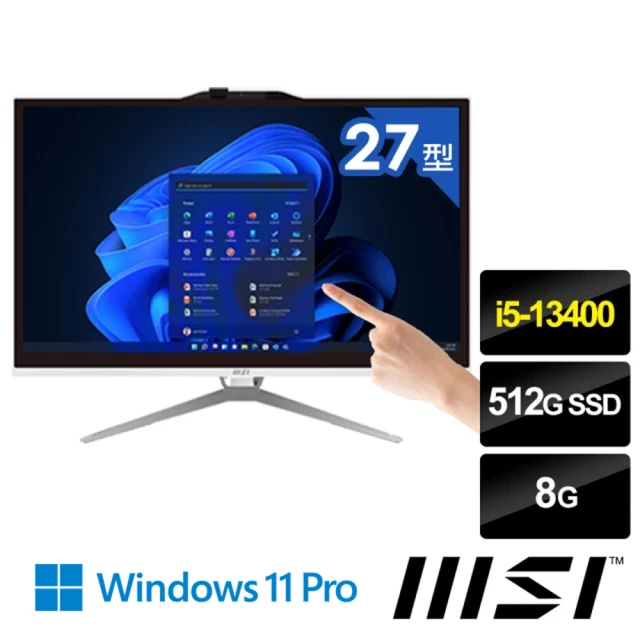 MSI 微星MSI 微星 22型 i5 AIO液晶觸控電腦(PRO AP222T 13M-209TW/i5-13400/8G/512G SSD/W11Pro)