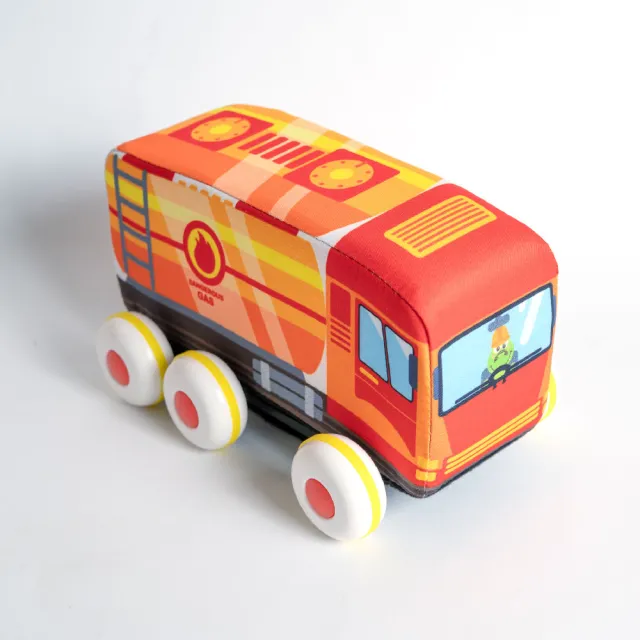 【Ocean Baby】布製玩具車套組-警察車+計程車組(遊戲車/迴力車/嬰幼兒玩具車/布製可水洗/玩具車/布製車)