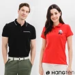 【Hang Ten】男女裝-高含棉舒適腳丫繡花短袖POLO衫(多款選)