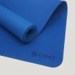 【QMAT】5mm瑜珈墊 台灣製 60*180CM(隨貨附手提束帶及網袋 雙色雙面可用)