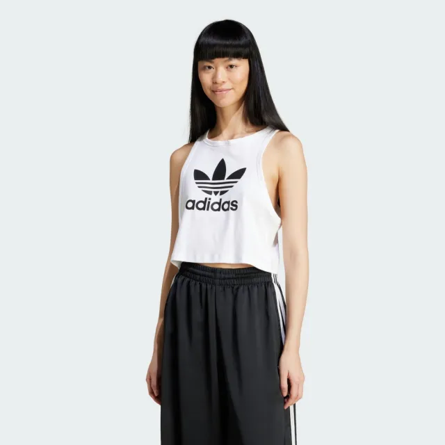 【adidas 愛迪達】運動服 女上衣 背心  TREFOIL TANK(IP0679)