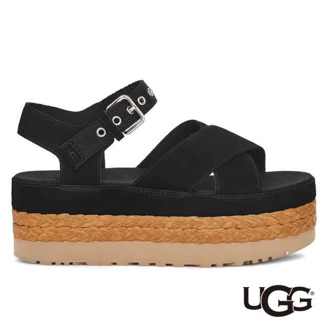 【UGG】女鞋/涼鞋/厚底涼鞋/真皮涼鞋/Aubrey Ankle(黑色-UG1152711BLK)