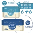 【Finetech 釩泰】6+6 超薄抑菌涼感衛生棉、護墊 6+6包(15.5cm/18cm/19cm/24.5cm/29cm/34cm/42cm)