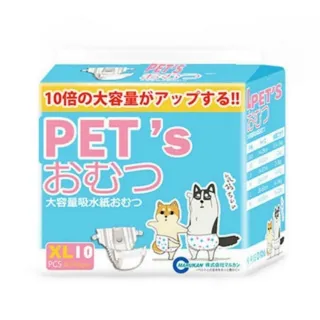 【Pet Universe 多寵宇宙】日本波點尿墊褲(M號10入/包 寵物尿布 寵物生理褲 母狗衛生巾 貓尿片)