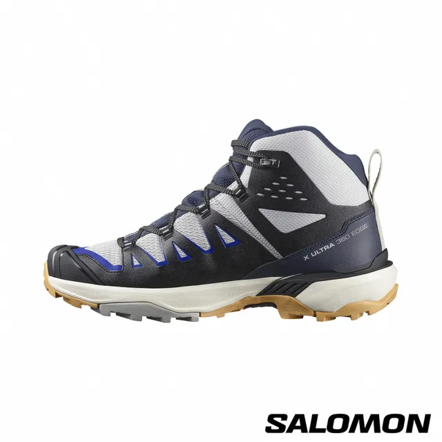 【salomon官方直營】男 X REVEAL 2 Goretex 低筒登山鞋(軍藍/黑/深礦灰)