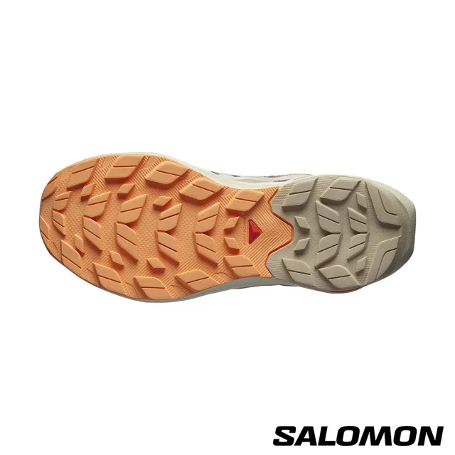 【salomon官方直營】女 ELIXIR ACTIV Goretex  低筒登山鞋(獵鷹棕/灰/橘)