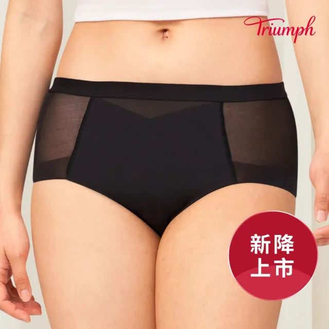 【Triumph 黛安芬】Airy Smoothing輕盈修身系列 平腹無痕高腰修飾內褲 M-EL(黑色)