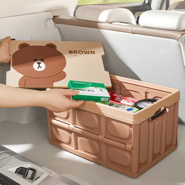 【LINE FRIENDS】熊大莎莉熊美百變露營桌板車用折疊收納箱