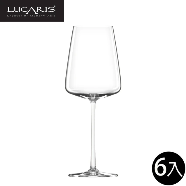 LUCARIS 無鉛水晶夏多內白酒杯 405ml 6入組 Muse系列(白酒杯 紅白酒杯 無鉛水晶玻璃)