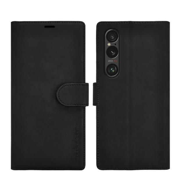 【Metal-Slim】Sony Xperia 1 VI 高仿小牛皮前扣磁吸內層卡夾皮套