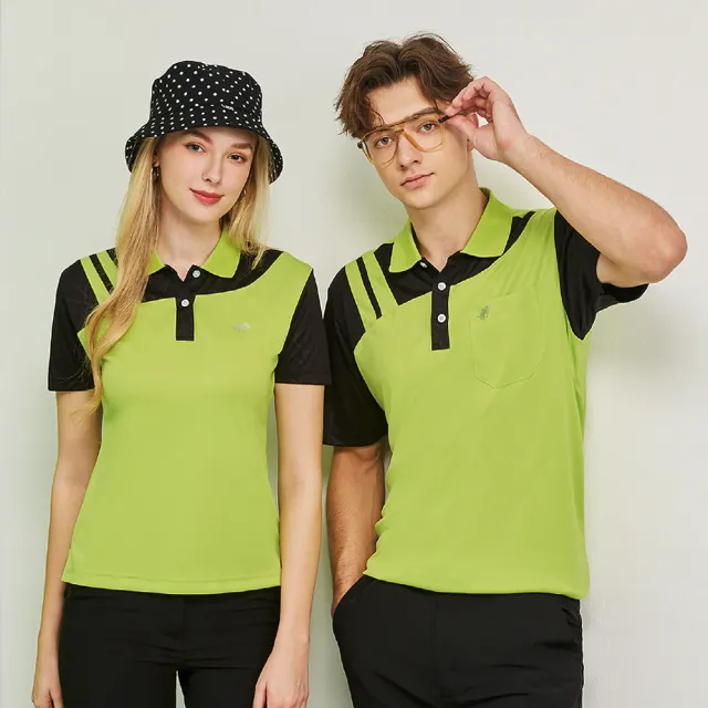 【Londa POLO】雙細條平紋吸排女版短袖POLO衫(P247208亮綠色)