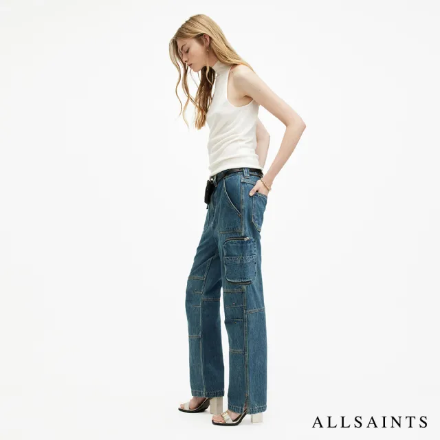 【ALLSAINTS】CONNIE 高領羊毛露肩背心-白 WK514Z(修身版型)