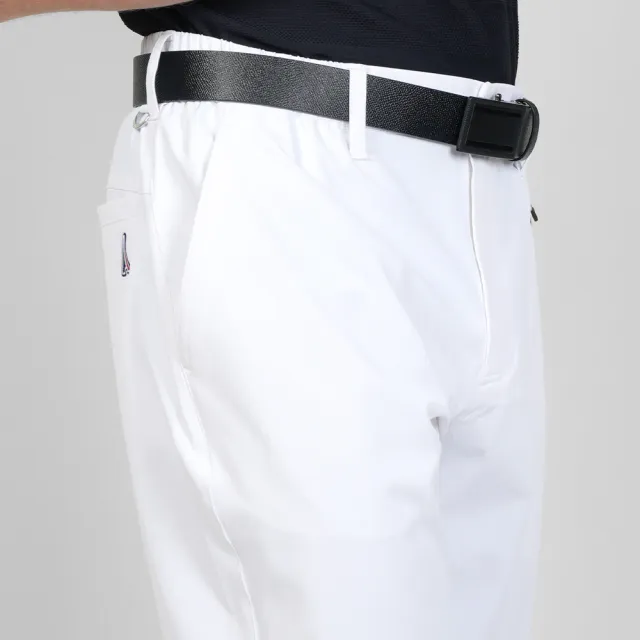【LE COQ SPORTIF 公雞】高爾夫系列 男款白色簡約百搭高機能防曬運動短褲 QGT8J951