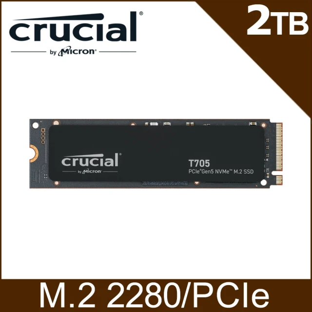 Crucial 美光 T705 2TB Gen5 M.2 SSD固態硬碟