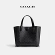 【COACH蔻馳官方直營】WILLOW 24號經典Logo托特手袋-MW/炭黑色/黑色(CQ768)