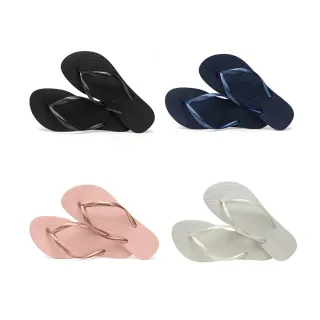 【havaianas 哈瓦仕】拖鞋 女鞋 細帶 Slim 基本素色款 共4色