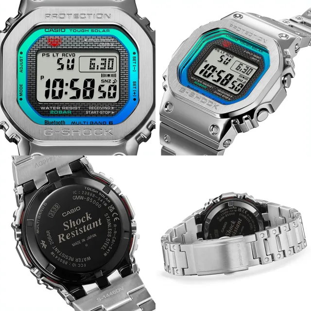 【CASIO 卡西歐】G-SHOCK 太陽能藍牙電波錶 禮物 開學(GMW-B5000PC-1)