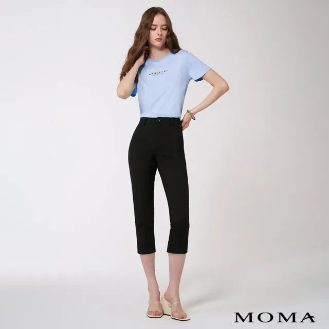 【MOMA】簡約都會八分褲(黑色)
