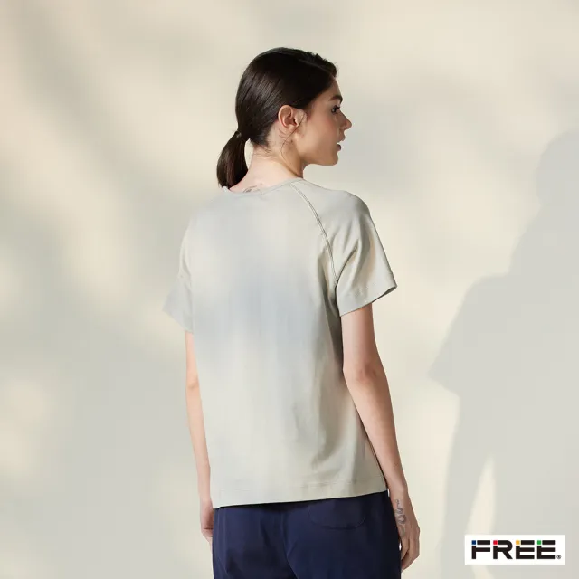 【FREE】經典FS快樂無比拉克蘭短袖棉T(淺灰/粉紫)