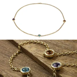 【BRILLMOND JEWELRY】3克拉天然寶石套鍊(42-45公分長)